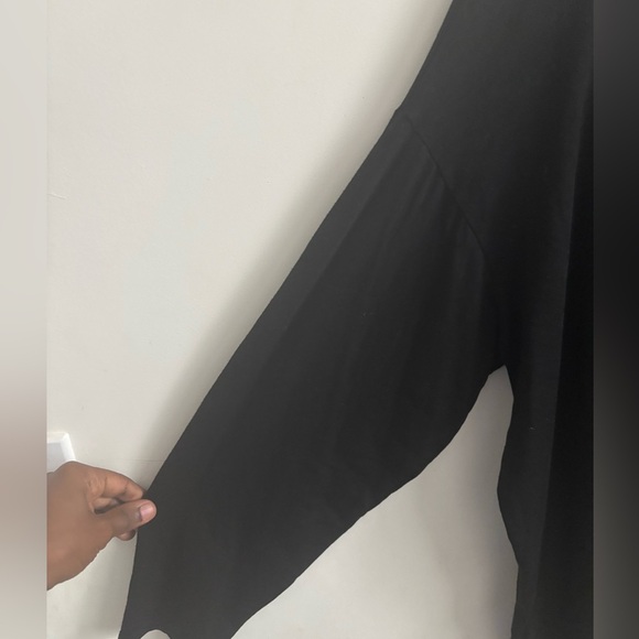 Eileen Fisher Tunic Blouse Womens One Size Stretch Jersey Knit Minimalist preppy - Picture 3 of 10